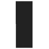 vidaXL Шкаф библиотека, черен, 67x24x161 см, инженерно дърво