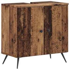 vidaXL Шкаф за мивка в баня BREDA Старо дърво 59,5 x 31,5 x 59 см
