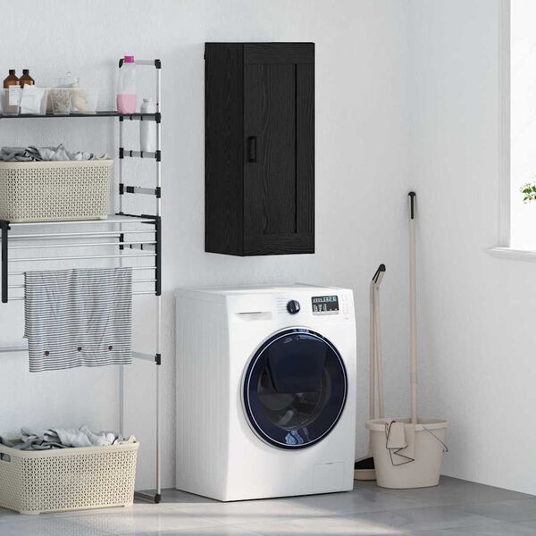 vidaXL Стенен шкаф Черния дъб 34,5 x 34 x 90 см Инженерно дърво