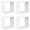 vidaXL Стенни кубични рафтове, 4 бр, бели, 26x15x26 см