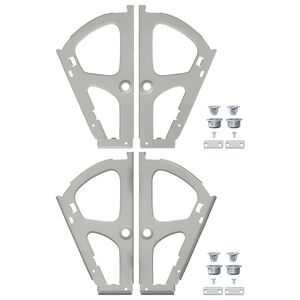 vidaXL Панта за плъзгащ се шкаф 2 pcs Сребрист 235 x 155 x 30 мм