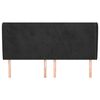vidaXL Горна табла за легло с уши, черна, 203x23x118/128 см, кадифе