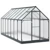vidaXL Оранжерия за градина с врата Антрацит 183,5 x 423,5 x 207 см
