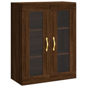 vidaXL Стенен шкаф кафяв дъб 69,5x34x90 см
