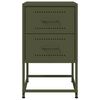 vidaXL Нощни шкафчета 2 бр маслиненозелени 36x39x60,5 см стомана