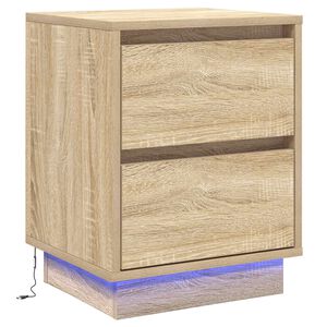 vidaXL Нощен шкаф Сонома дъб 39 x 34,5 x 50 см Инженерна дървесина