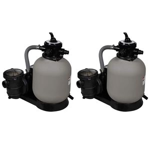 vidaXL Пясъчни филтърни помпи, 2 бр, 600 W, 17000 л/ч