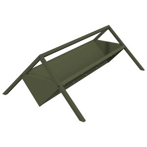 vidaXL Тръба за хранене на добитък Маслиненозелено 111 x 76 x 38 см