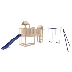 vidaXL Комбинирано детско съоръжение за игра на открито, бор масив