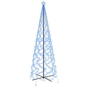 vidaXL Коледна елха конус, синя, 1400 LED, 160x500 см
