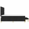 vidaXL Легло с пружинирана основа с матрак Черно 180 x 200 cm текстил