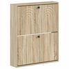 vidaXL Стенно шкафче за обувки ALKMAAR 71 x 17 x 86 см Дъб сонома