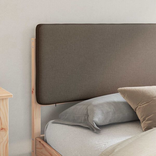 vidaXL Леглова рамка с тапицирана гръбна част Таупе 180 x 200 cm