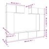 vidaXL Комплект ТВ шкафове от 6 части, сив сонома, инженерно дърво