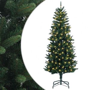vidaXL Изкуствено коледно дърво с хингед 120 см 150 LED светодиода