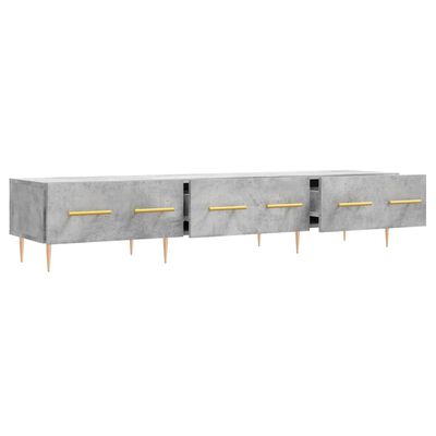 vidaXL ТВ шкаф, бетонно сив, 150x36x30 см, инженерно дърво