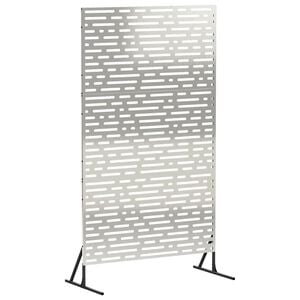 vidaXL Екран за уединение 100 x 50 x 180 см Неръждаема стомана
