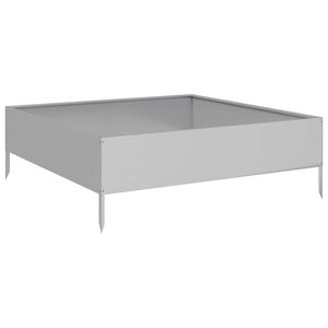 vidaXL Градинска повдигната леха 100x100x33,5 см поцинкована стомана