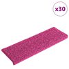 vidaXL Изтривалки за стълби, 30 бр., 65x21x4 см, розови, правоъгълни, кант