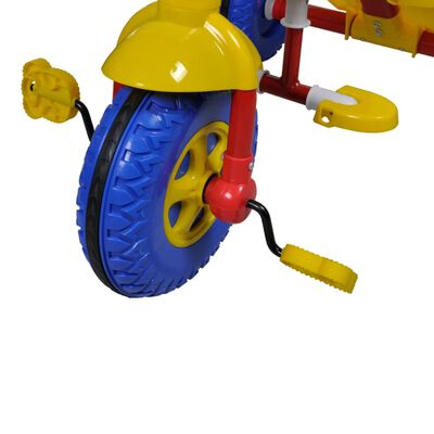 Триколка за малки деца, в червено, жълто и синьо