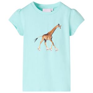 vidaXL Детска тениска, светла аква, 116