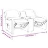 vidaXL 2-местен масажен реклайнер с държачи за чаши, кафяв, еко кожа