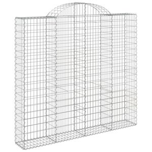 vidaXL Дъговидна габионна кошница 200x50x180/200 см поцинковано желязо