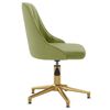 vidaXL Въртящи се трапезни столове, 4 бр, светлозелени, кадифе