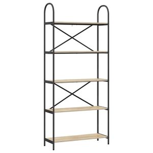 vidaXL Рафт за книги Сонома дъб 80 x 30 x 183 см Инженерно дърво