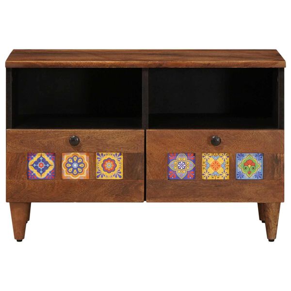 vidaXL Масичка за кафе Кафяво 80 x 54 x 40 см Солидно мангово дърво