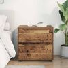vidaXL Шкаф за съхранение Старо дърво 60 x 48 x 57 см Инженерно дърво