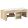 vidaXL Легло за деца с висока рамка 2 pcs Дъб сонома 90 x 200 cm