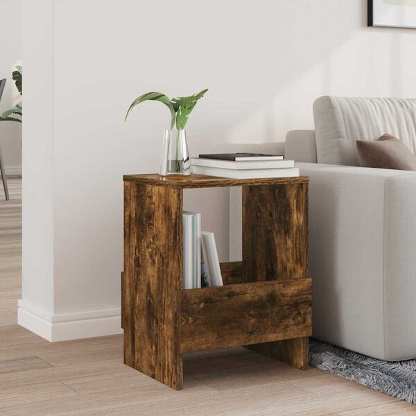 vidaXL Етажерка за списания Димян дъб 35 x 30 x 45 см