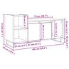 vidaXL ТВ шкаф Старо дърво 100x35x55 cm Инженерна дървесина