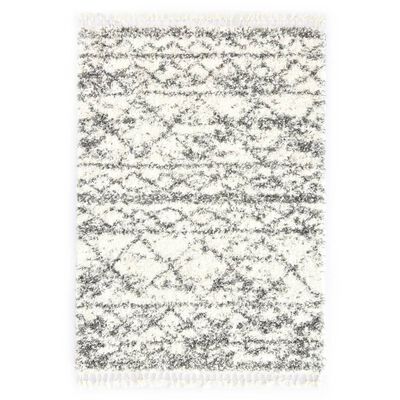 vidaXL Рошав берберски килим, РР, бежов и пясъчен цвят, 160x230 см