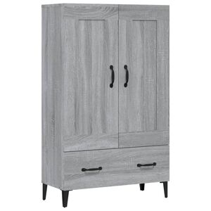 vidaXL Висок шкаф, сив сонома, 70x31x115 см, инженерно дърво