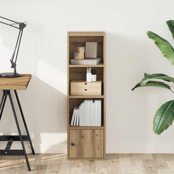 vidaXL Библиотека, дъб артизан, 31x24x102 см, инженерно дърво