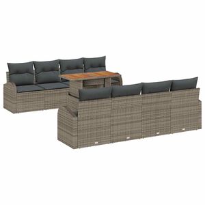 vidaXL Градински Софа Комплект 7 бр. Сив