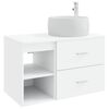 vidaXL Комплект мебели за баня 2 pcs Бяло Инженерна дървесина
