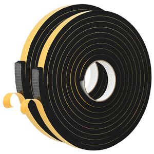 vidaXL Самоотлепваща се пяна лента 2 бр. Черно 20mm x 5m CR пяна