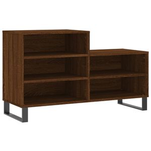vidaXL Шкаф за обувки, кафяв дъб, 102x36x60 см, инженерно дърво