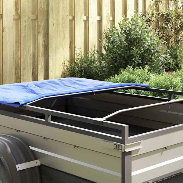 vidaXL Ограничител за тентa за ремаркета 3 pcs Сребрист 130-210 см