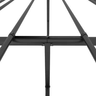 vidaXL Метална рамка за легло с горна табла, бяла, 120x200 см