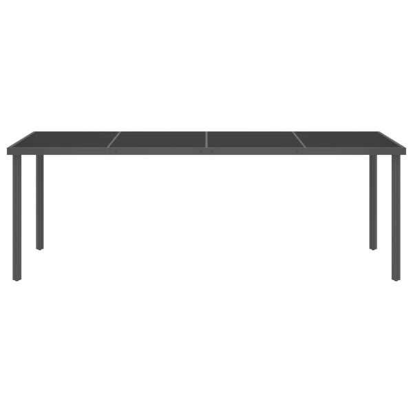 vidaXL Градински трапезен комплект, 9 части, стомана