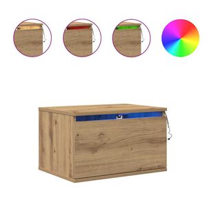 vidaXL Стенен шкаф за нощно шкафче Дъб 50 x 36 x 30 см Инженерно дърво