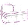 vidaXL Градинска пейка с възглавници, 115 см, акациево дърво масив