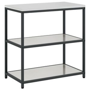 vidaXL Кухненска рафтова единица HATTEM Сребристо 90 x 50 x 92 см