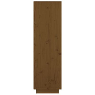 vidaXL Висок шкаф, меденокафяв, 74x35x117 см, борово дърво масив