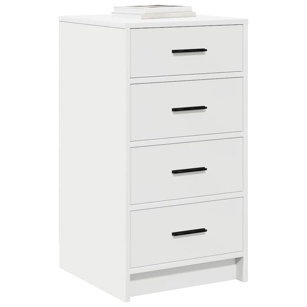 vidaXL Служебен шкаф с чекмедже Бяло 40 x 41 x 75 см Инженерно дърво