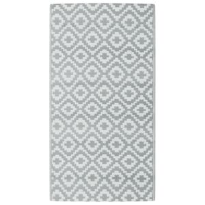 vidaXL Килим за открито, ARAKIL сив, 80x150 см, PP
